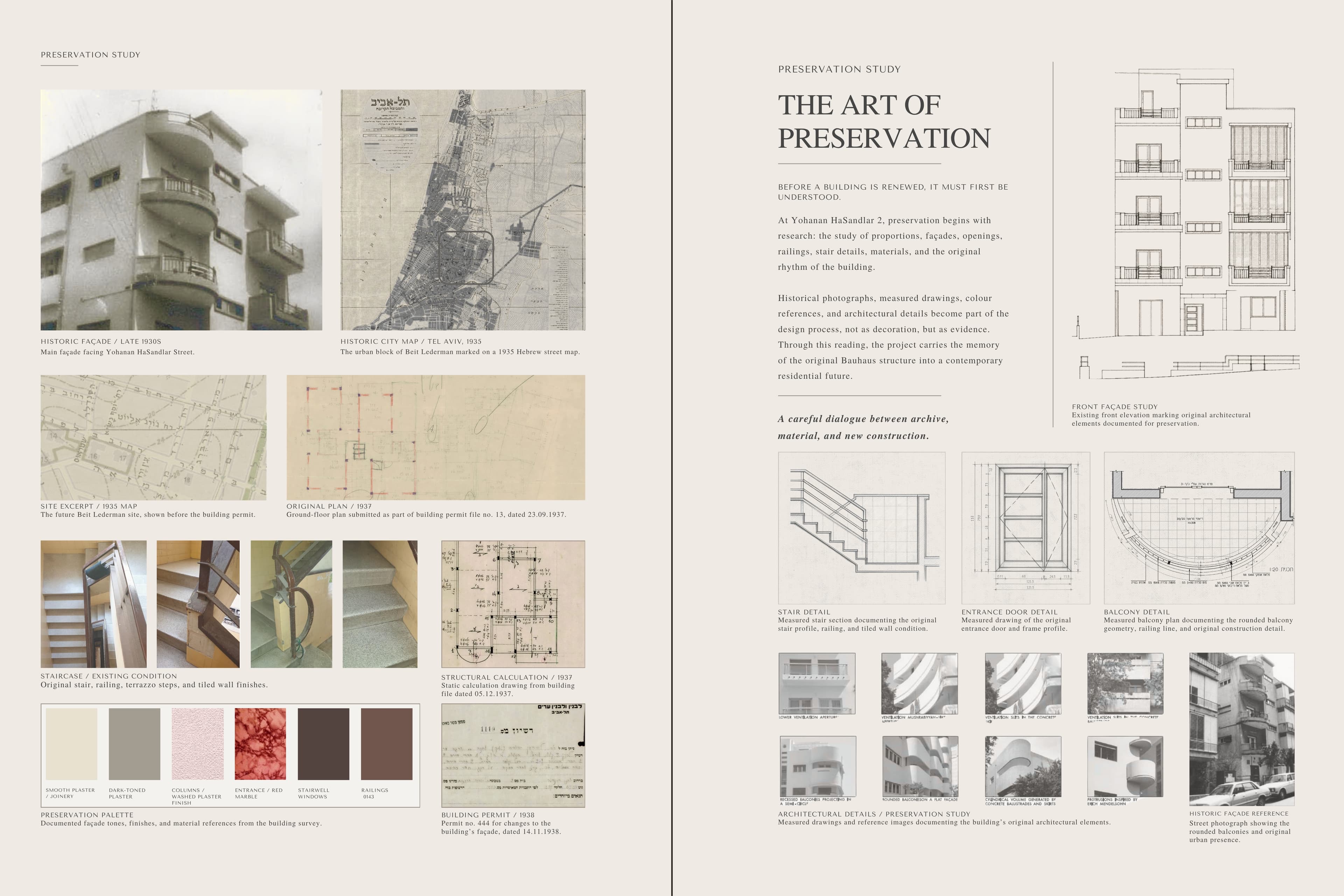 Page de magazine — étude de conservation Beit Lederman